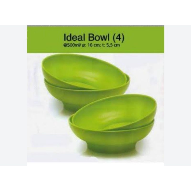 ideal bowl hijau (4pcs)