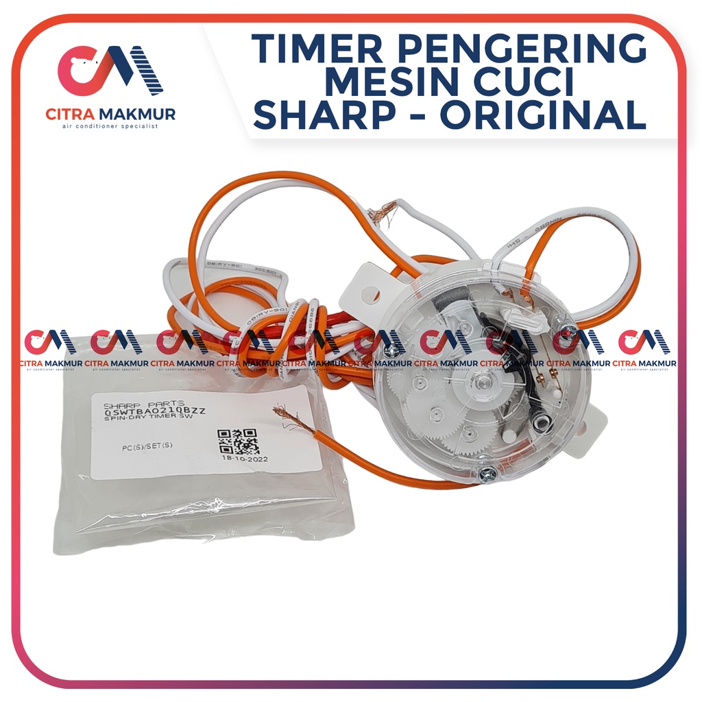 Timer Pengering Sharp spin putih Original Asli Mesin Cuci 2 kabel kaki Bulat Otomatis ES T MW Bening Dolphinwave Aqua Magic