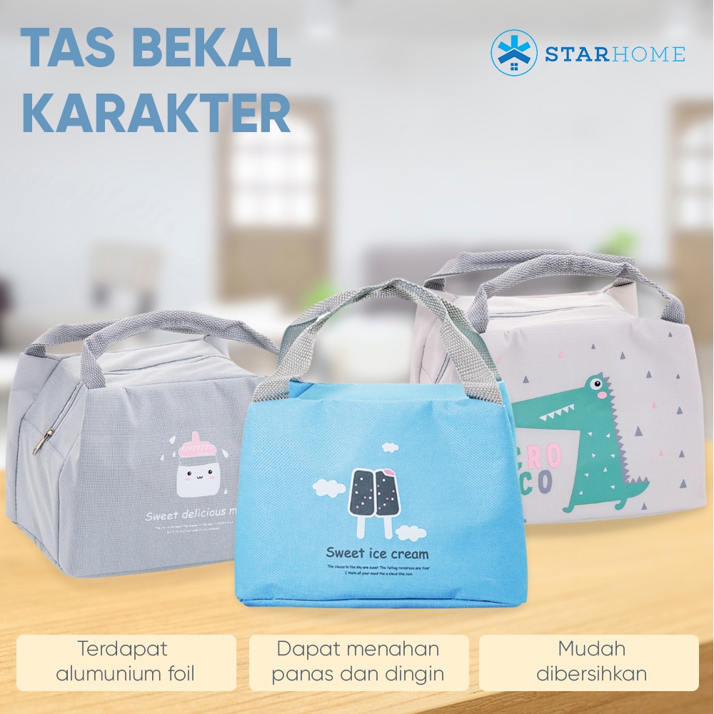 Tas Bekal Tahan Panas Lunch Bag Tas Kantong Lunch Box Makanan Tas Piknik Travel