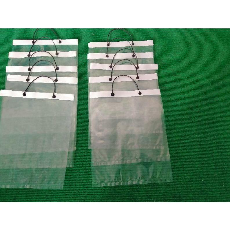 

[I(85 ♫♪) tas plastik snack Ultah polos Termurah isi 10 tali plintir UK.20 super keren