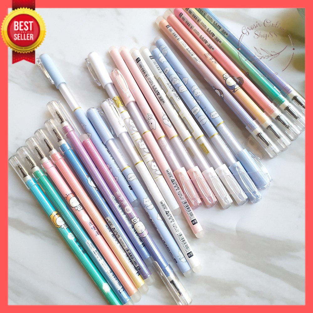 GOS - H210 - Pulpen Gel - Ballpoint Erasable Pen - Pulpen Gel Bisa Di hapus - Pulpen Gel Karakter Per-Pcs