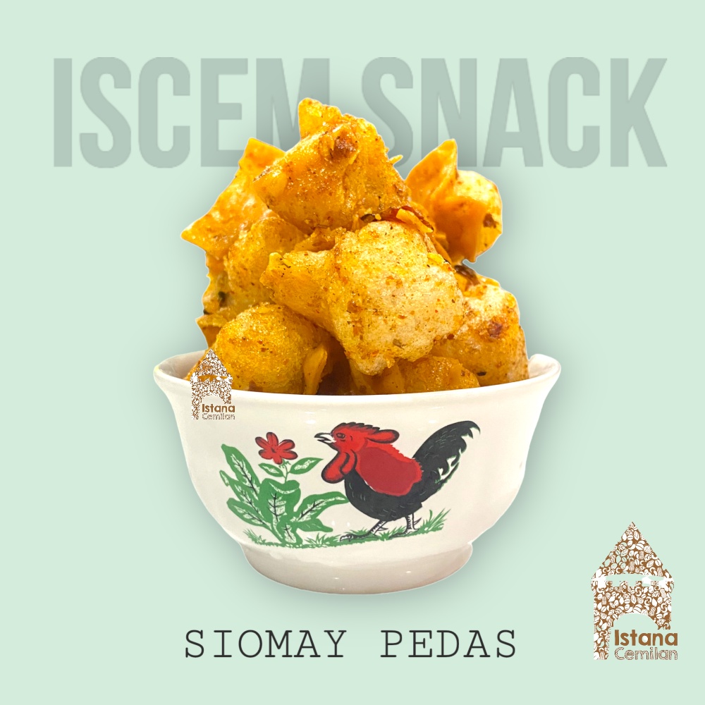 ISCEM SNACK Kerupuk Seblak / Makaroni Bantat Spiral / Siomay Cikruh Pedas Istana Cemilan