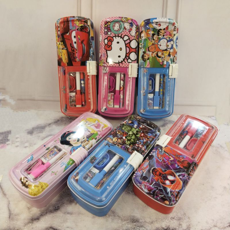 

Tempat pensil Tingkat kode 3323 Kotak pensil karakter Spider-Man, Frozen, captain Amerika, unicorn