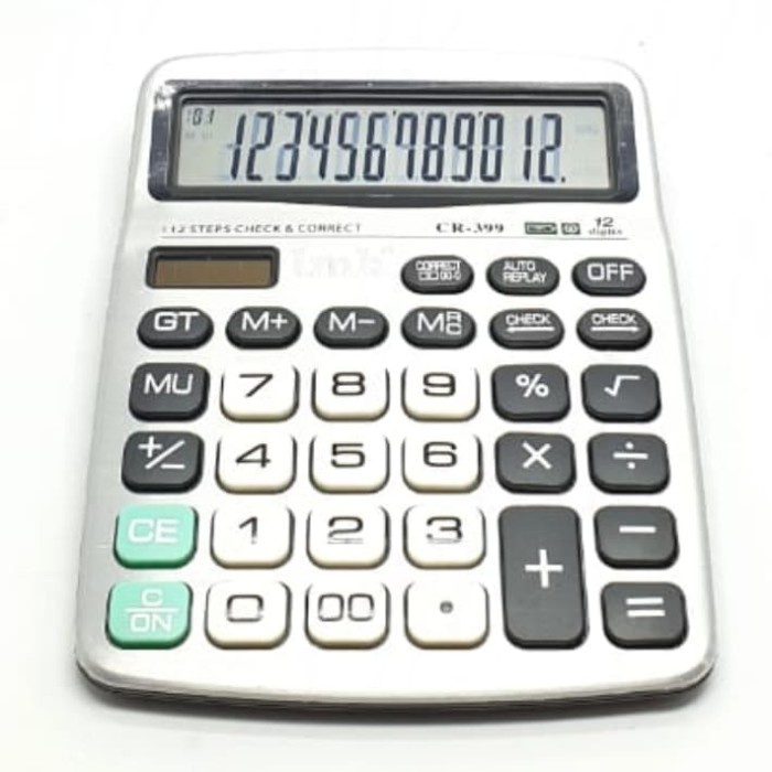 

CUCI GUDANG LMK CR-399 Kalkulator 12Digits Auto Replay Check & Correct Big Display