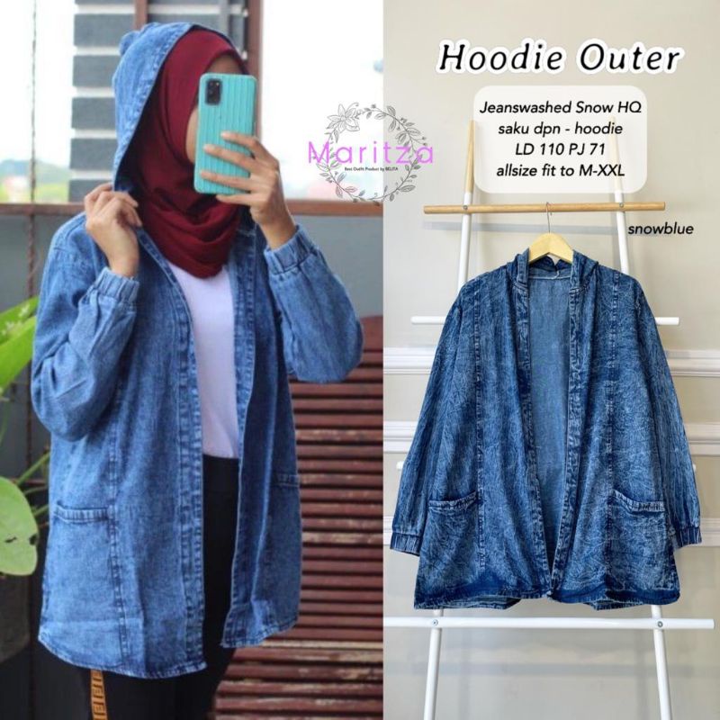 HOODIE//ALDIRA OUTER matt jeans wash ORIGINAL BY MARITZA