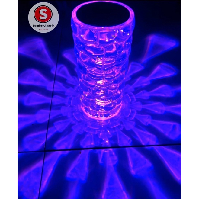 LAMPU HIAS / LAMPU MEJA CRYSTAL  / LAMPU LED CRYSTAL DIAMOND TABEL LAMPU 12 WARNA  / 12 COLOUR LIGHT RGB / LAMPU MEJA REMOT