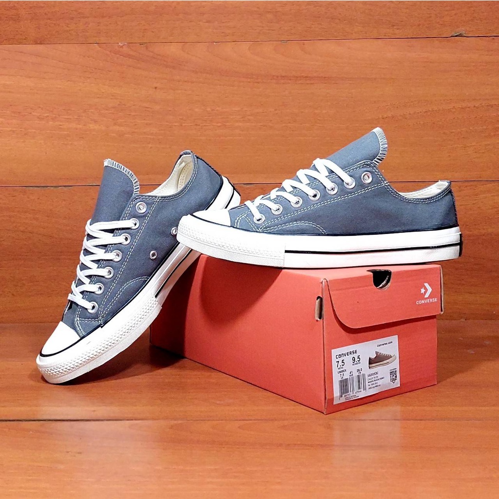 SEPATU PRIA/WANITA (UNISEX) SNEAKERS KASUAL CONVERSE 70S LOW EGRET GREY IMPORT VIETNAM FREE KAOS KAK