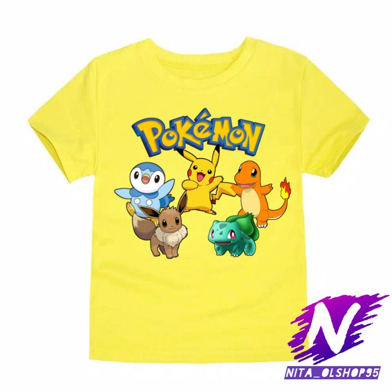 baju anak kaos anak pokemon lucu