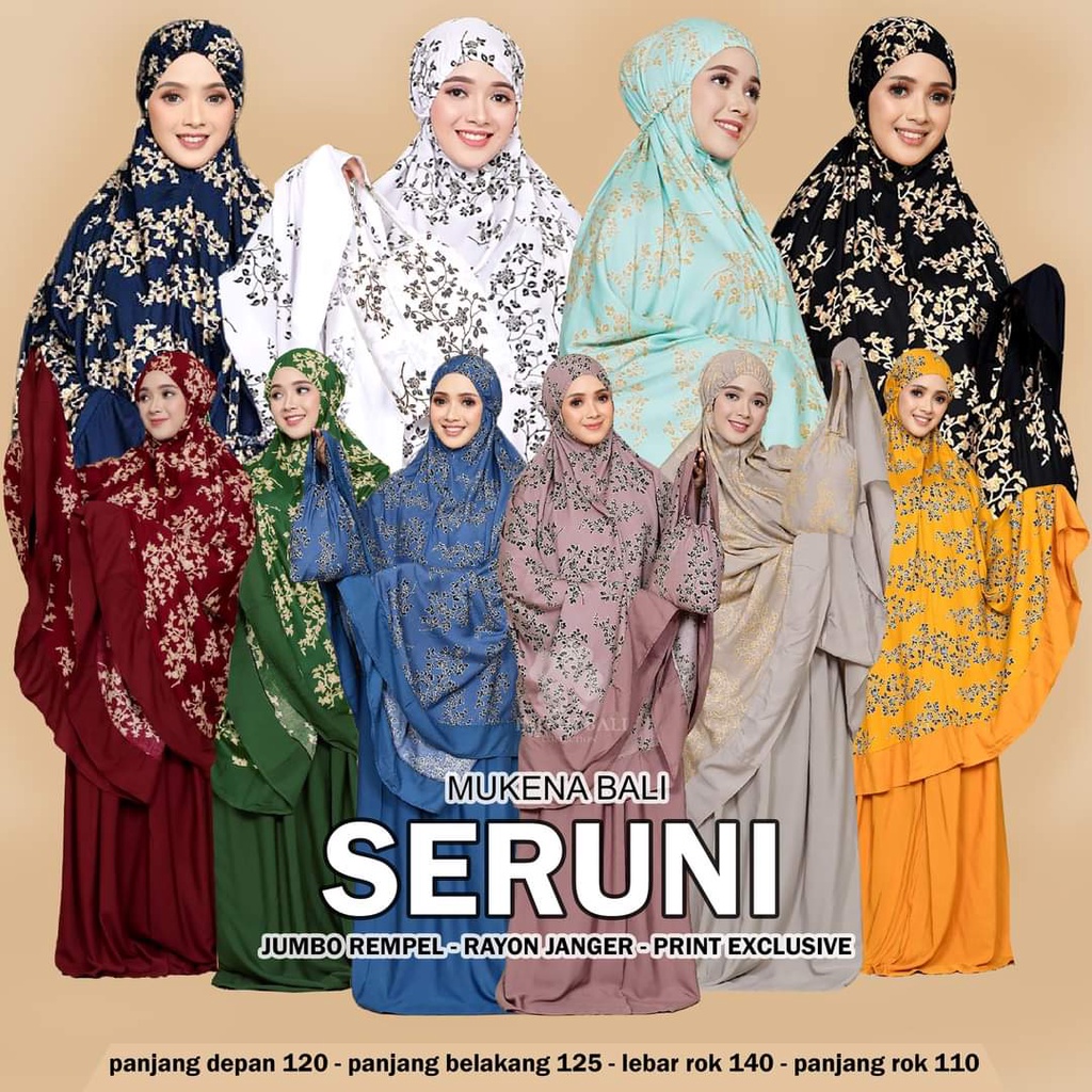 MUKENA BALI SERUNI &amp; SERUNI INVERSE/POLOS/JASMINE/SALSABILA