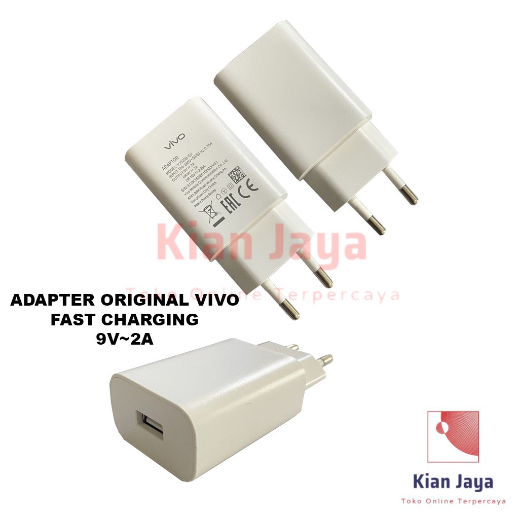 [Garansi 100% Ori] Travel Charger Vivo Fast Charging Model V2323B-EU USB Type Tipe C Cable Travel Adaptor Adapter Casan Hp Ori