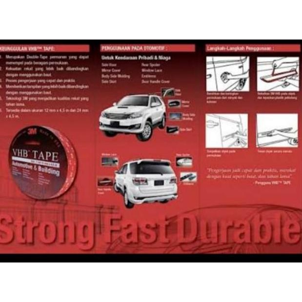 

(J-Q7Q(➸) 3M Double Tape VHB 12MM /24MM x 4.5MM top produk
