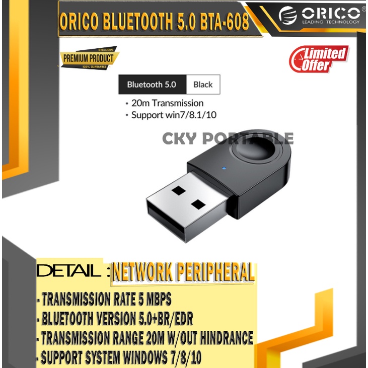 ORICO BLUETOOTH 5.0 BTA-608 ADAPTER DONGLE