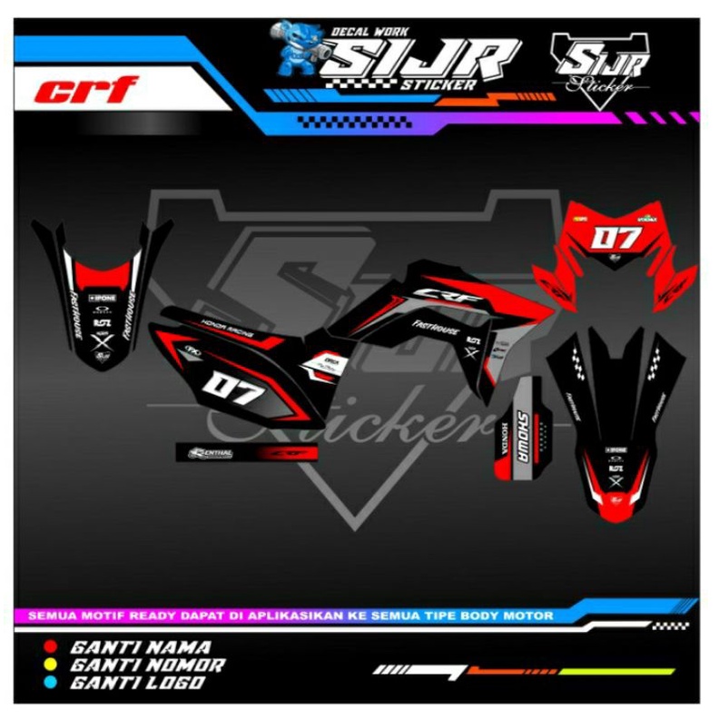 Decal CRF striping CRF Stiker CRF Decal custom