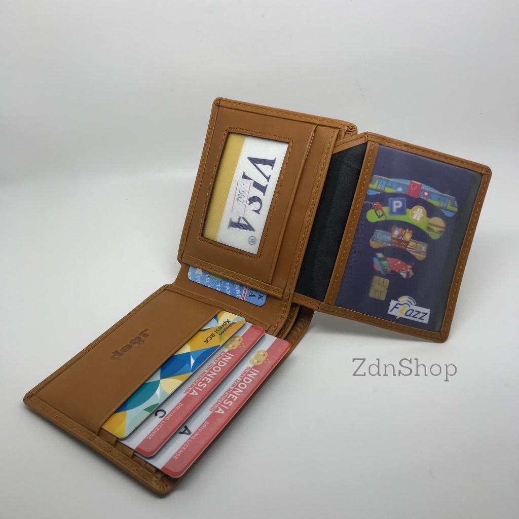 Dompet/Wallet Lipat Resleting Kulit Asli Home Industries Motif Model Dove