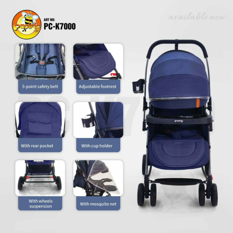 SIYA ✨ STROLLER BABY PLIKO AYUN NEVADA 395 KERETA DORONG BAYI BISA AYUN NEVADA STROLLER PACIFIC K7000