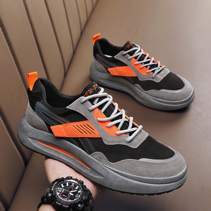 Highland Sepatu Sneakers Pria Casual New Fashion Trendy Style Sepatu Cowok KSD104