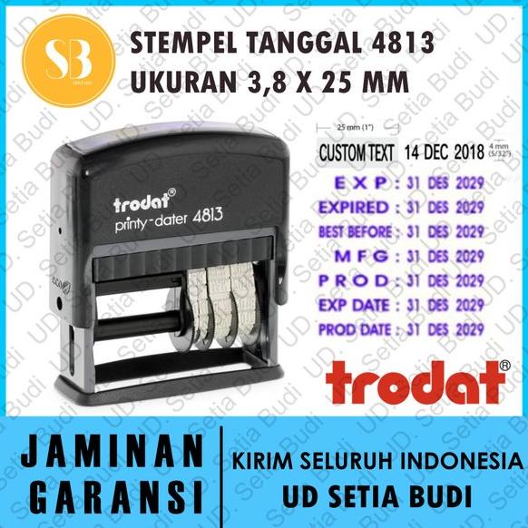 

Terlaris Stempel Trodat Tanggal Custom 4813 ukuran 3,8 x 25 mm Termurah