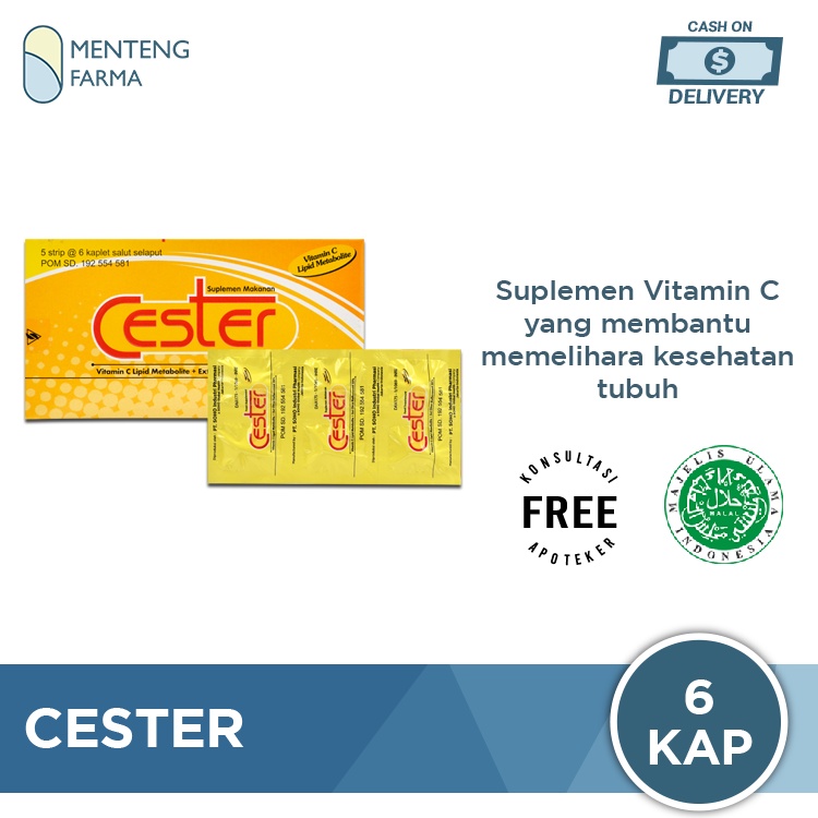 Cester Vitamin C 6 Kaplet - Vitamin C Lipid Metabolite