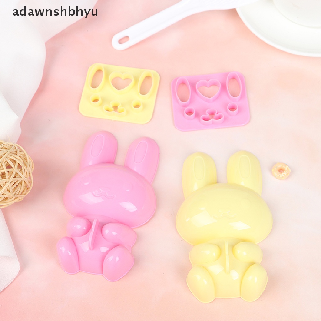 Adawnshbhyu 3 Pcs DIY Lucu Smile Sandwich Alat Sushi Nori Nasi Cetakan Dekor Cutter Bento Maker ID