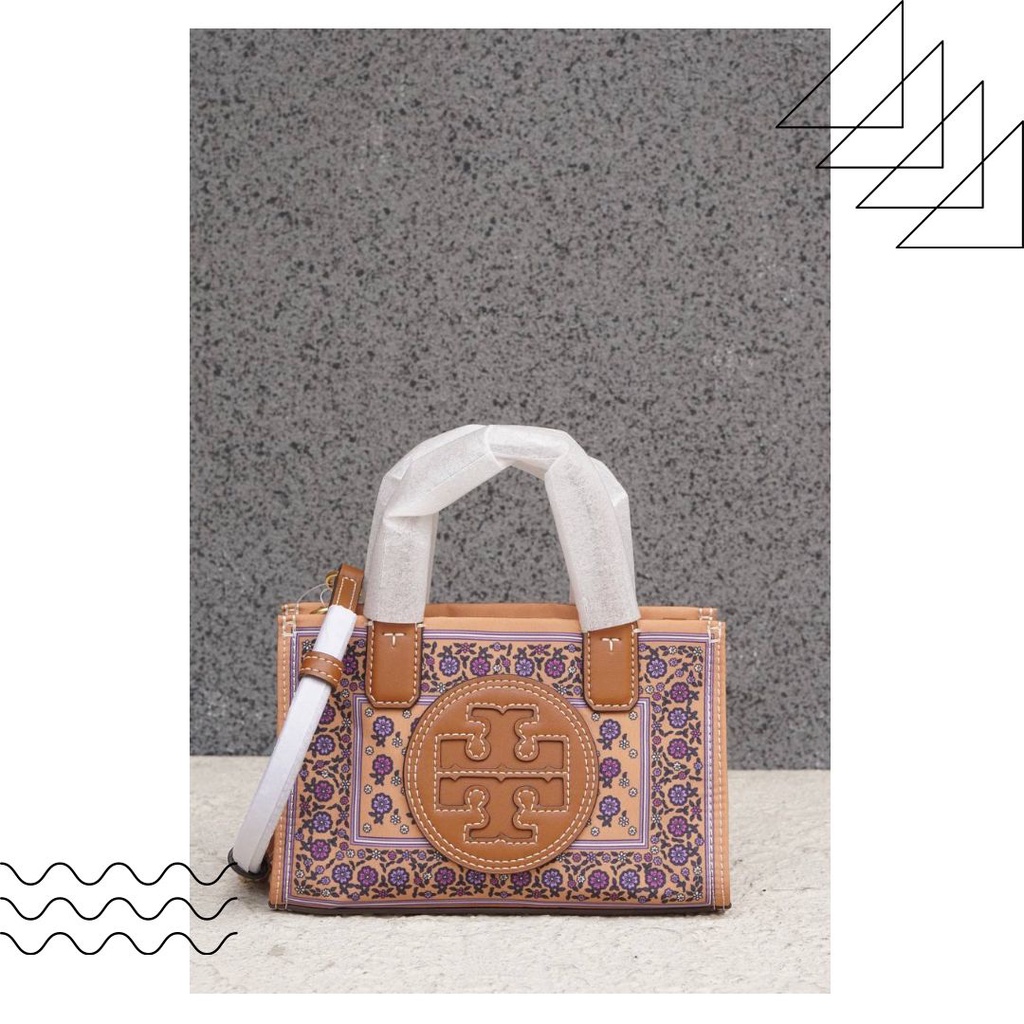 Tory burch ella mini tote floral