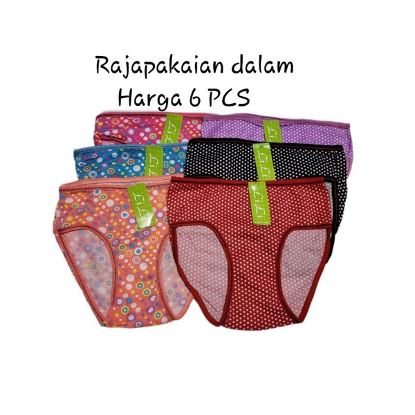 Celana dalam wanita Remaja Harga 6 PCS