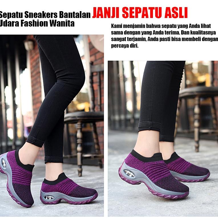 W44T QINGSHUI Sepatu Kets Slip on Wanita Berkualitas Tinggi,Sepatu Cewek Terbaru 2022 Import Korea,S