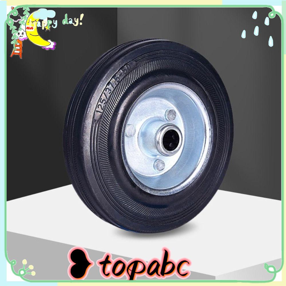 Top 2pcs Roda 4 &quot;Pusat Hitam Sedang Aksesoris Ban Karet 100mm