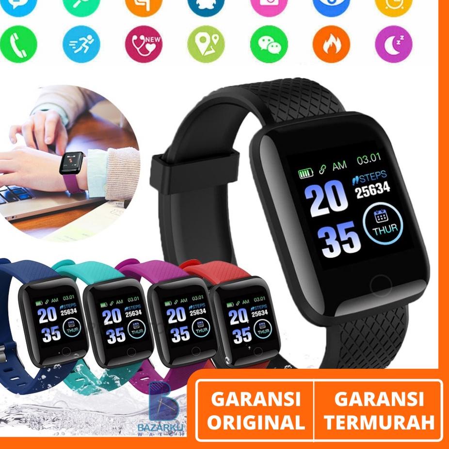 Paling Laris Smartwatch 116 Plus Jam Tangan Sport Jam Tangan Pintar Jam Sport Smart Bracelet