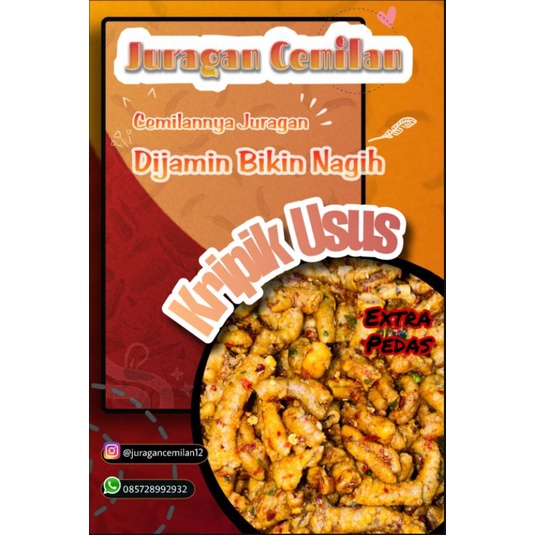 

Kripik usus pedas daun jeruk 2pcs