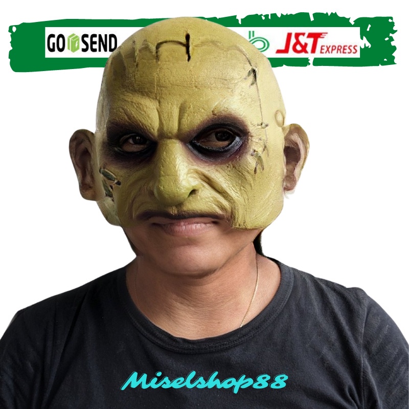 topeng frankenstein monster hijau