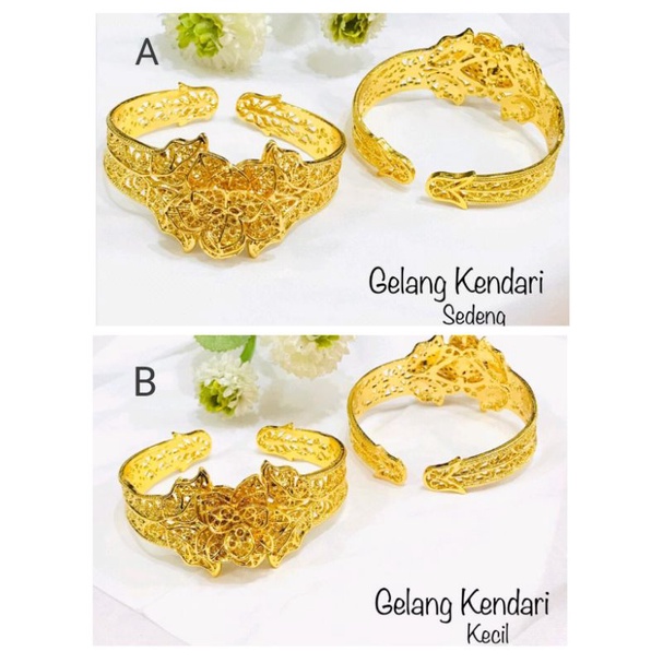 GAL040. Gelang Tangan Kendari xuping dewasa lapis emas warna 24k