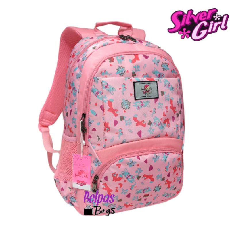 Tas ransel anak wanita silver girl 71379V