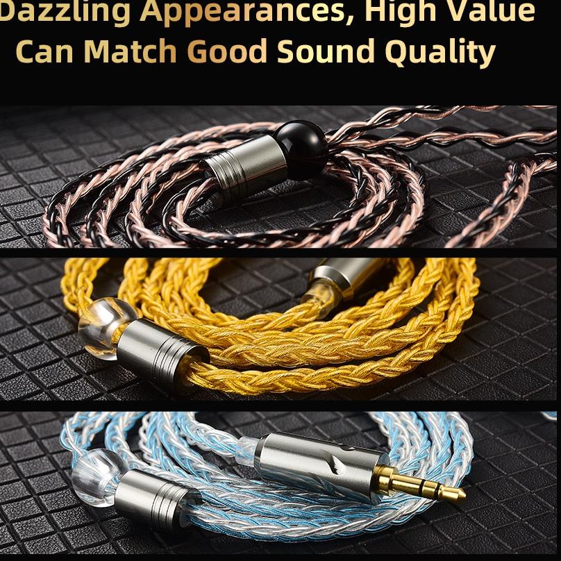 Ready QKZ T1 Kabel Upgrade 200 Cores 8 Strand FOR KZ QKZ TRN