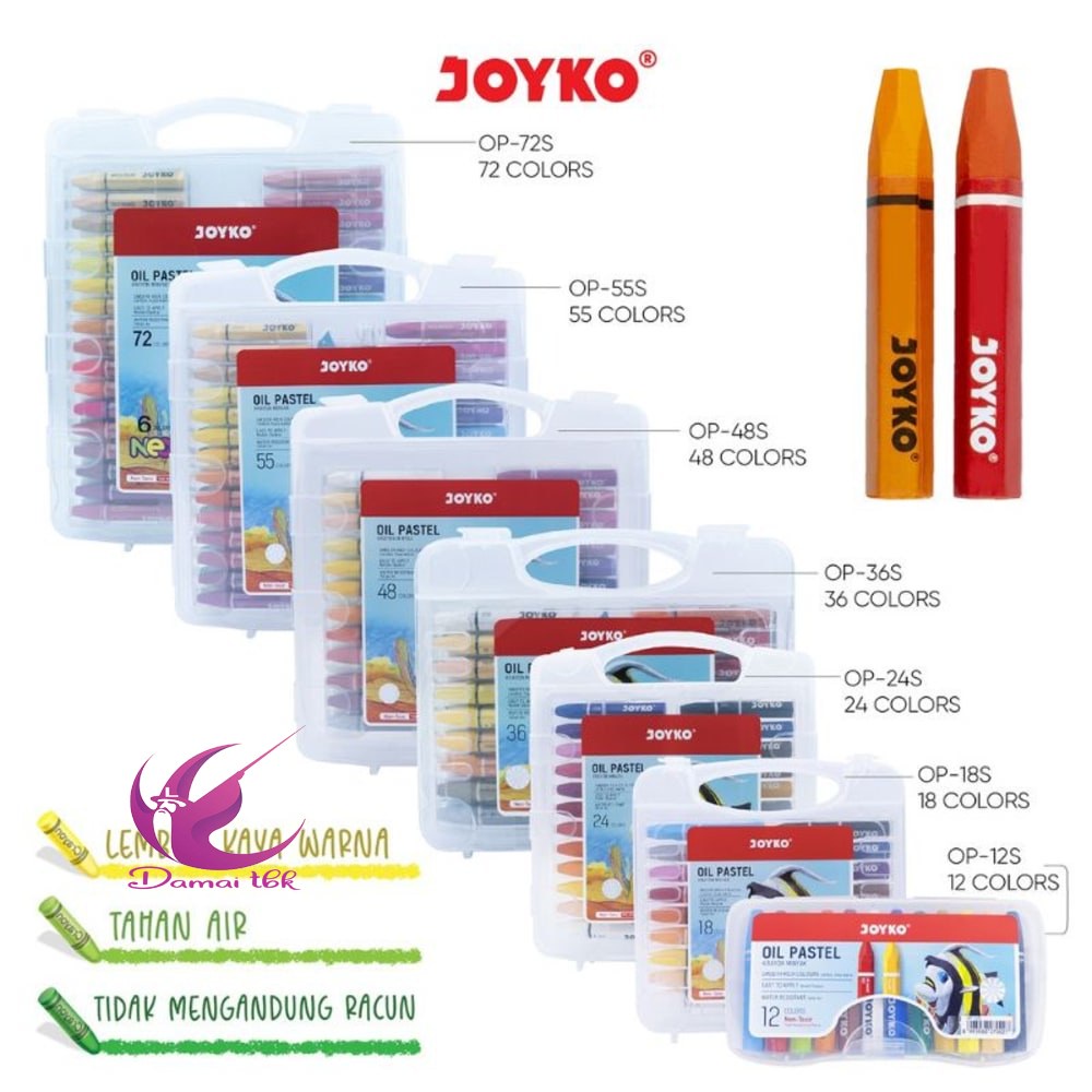 

Crayon Joyko/Oil pastel Joyko 72 warna ( 1 set )