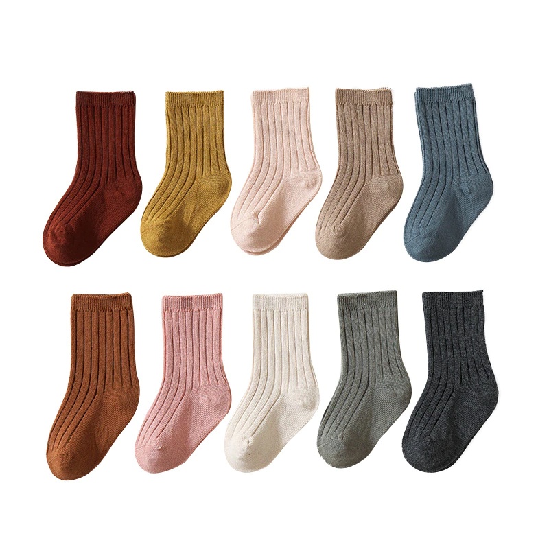 Kaos kaki anak  strip polos ala korea import usia 0-1 tahun