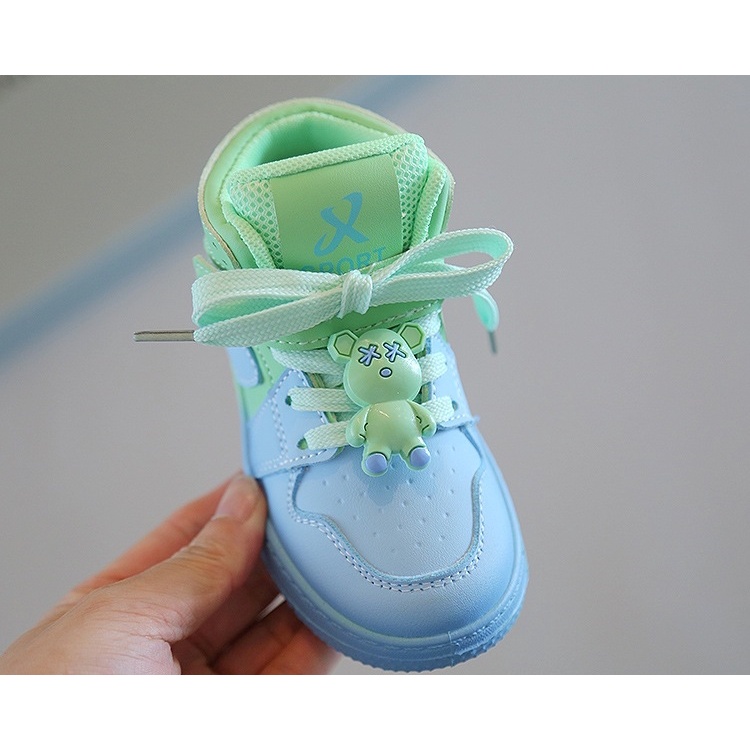 HNK Sneaker Boots Style Anak Kekinian Tali Import  | AIR KIDS TWOTONE