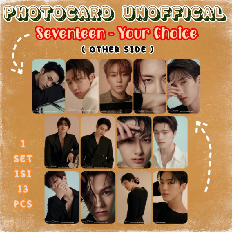 Photocard Unofficial Seventeen - YOUR CHOICE / Photocard Seventeen / YOUR CHOICE / Seventeen YOUR CH
