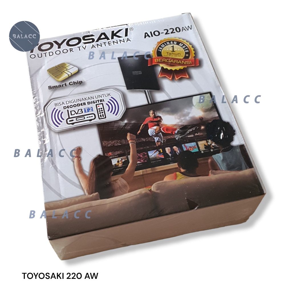 Antena TV Indoor /Dalam atau Outdoor / Luar Digital / Analog Toyosaki AIO 220