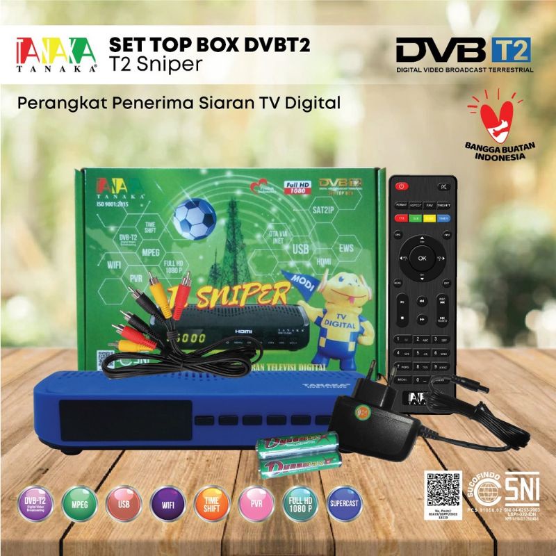 READY STOK PROMO STB TANAKA DVBT-2 T2SNIPER SNIPER HD SET TOP BOX DVB T T2 TV DIGITAL Full ORI SNI R