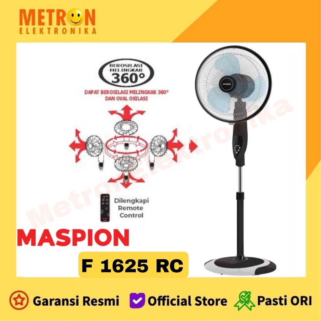 MASPION F 1625 RC KIPAS ANGIN / STAND FAN 16 INC / F1625RC