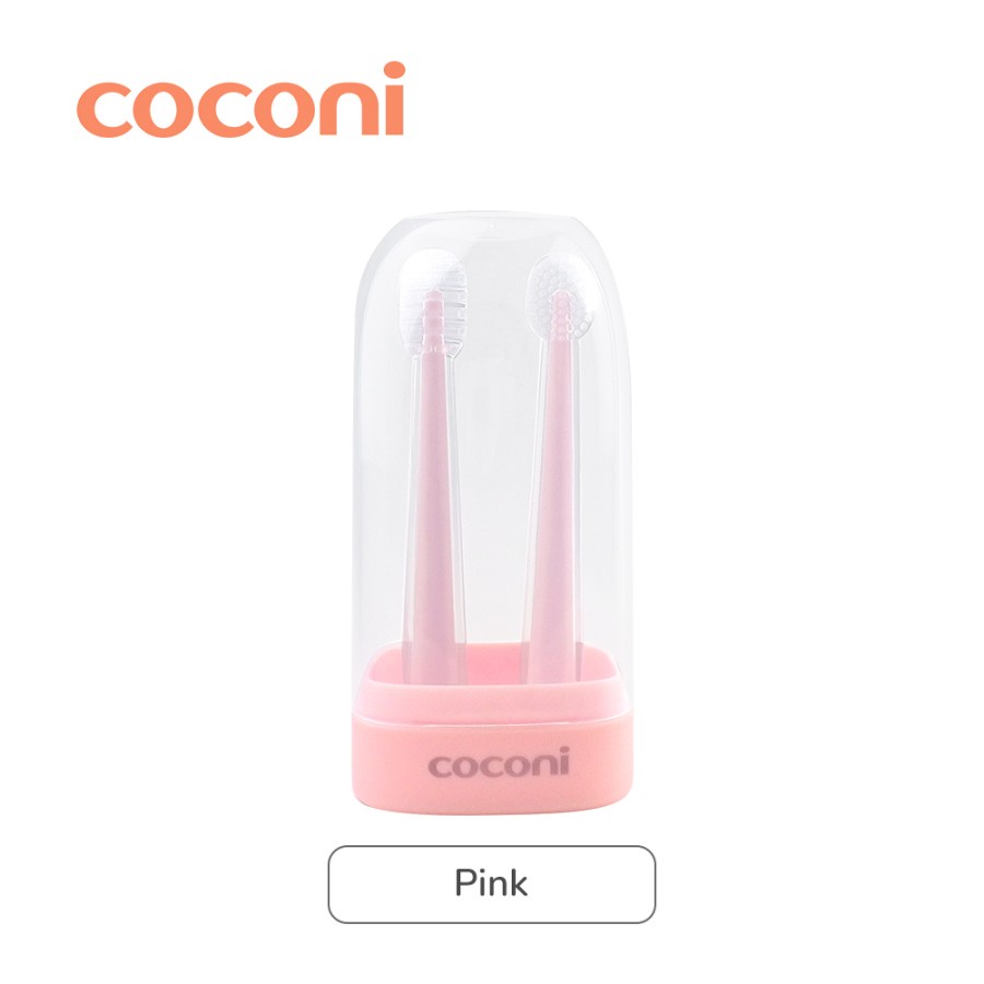 COCONI Baby Oral Care Pembersih Mulut Bayi Sikat Lidah isi 2 pcs