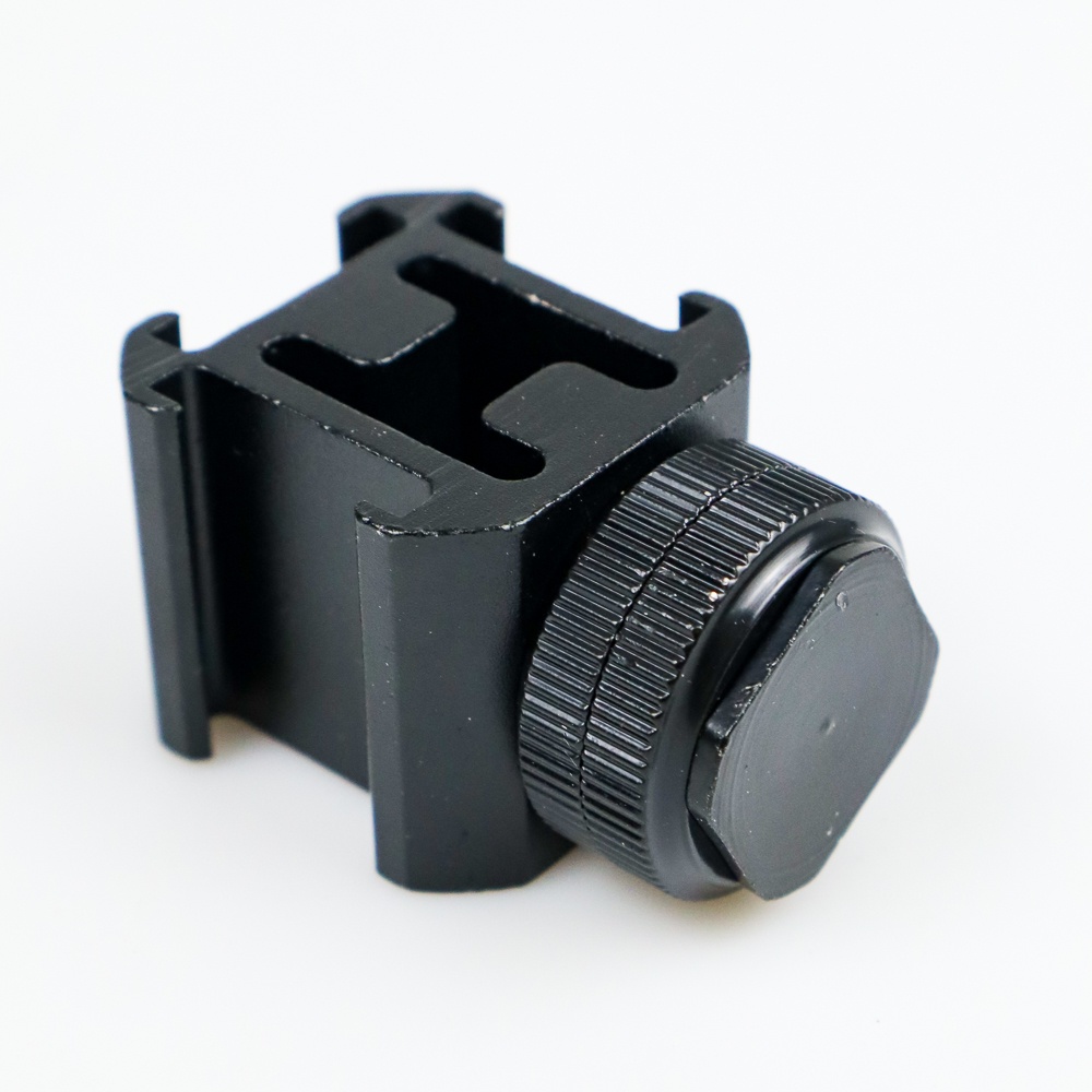 PROMO Lvoertuig Camera Mount Hot Shoe Three Head Extend Port - LV39 - Black