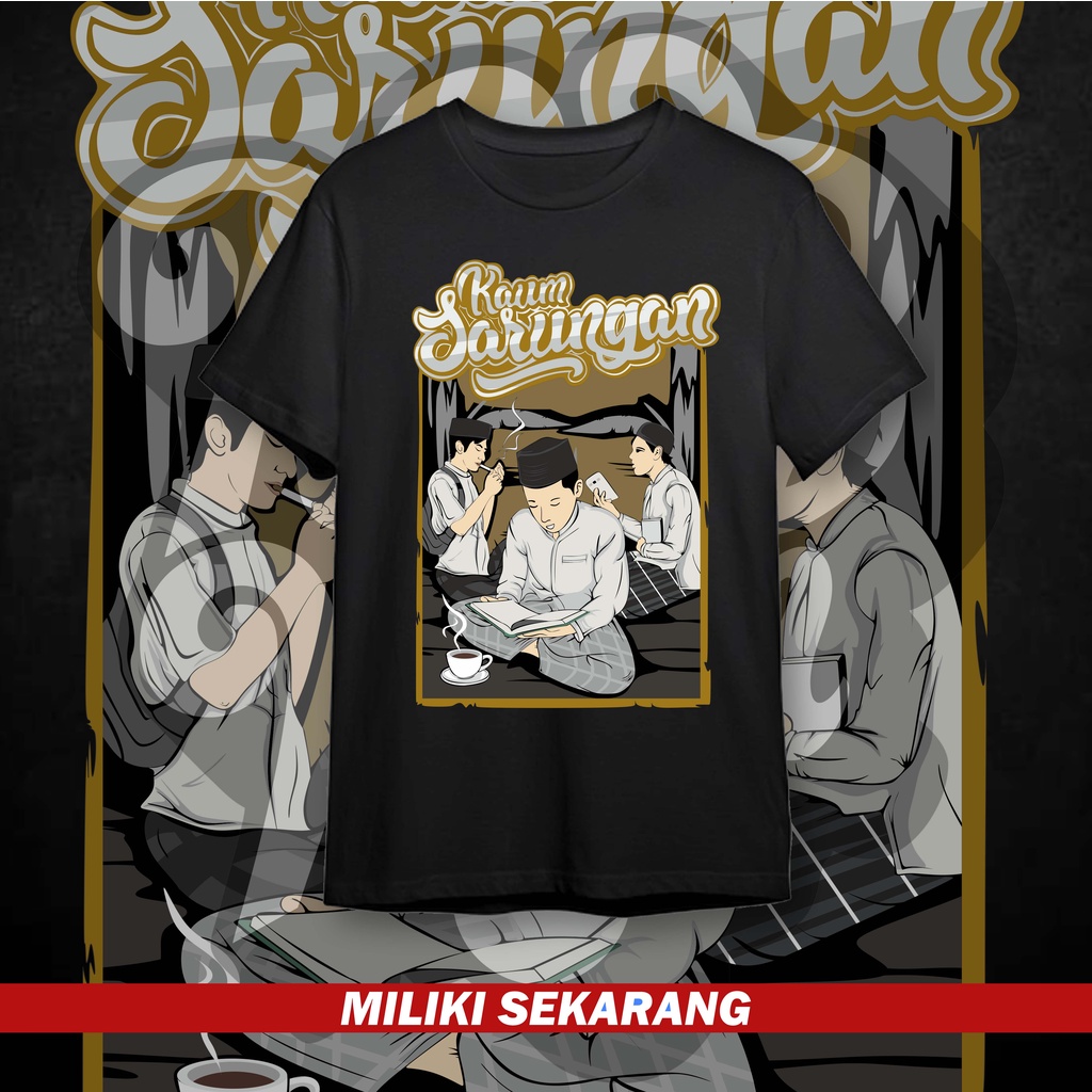 Kaos Santri Kaum Sarungan Kaos Santri Ngaji Ngopi