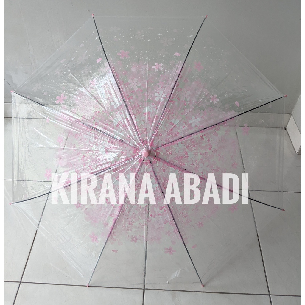 Payung Transparan  Bunga Sakura NA005ee-1