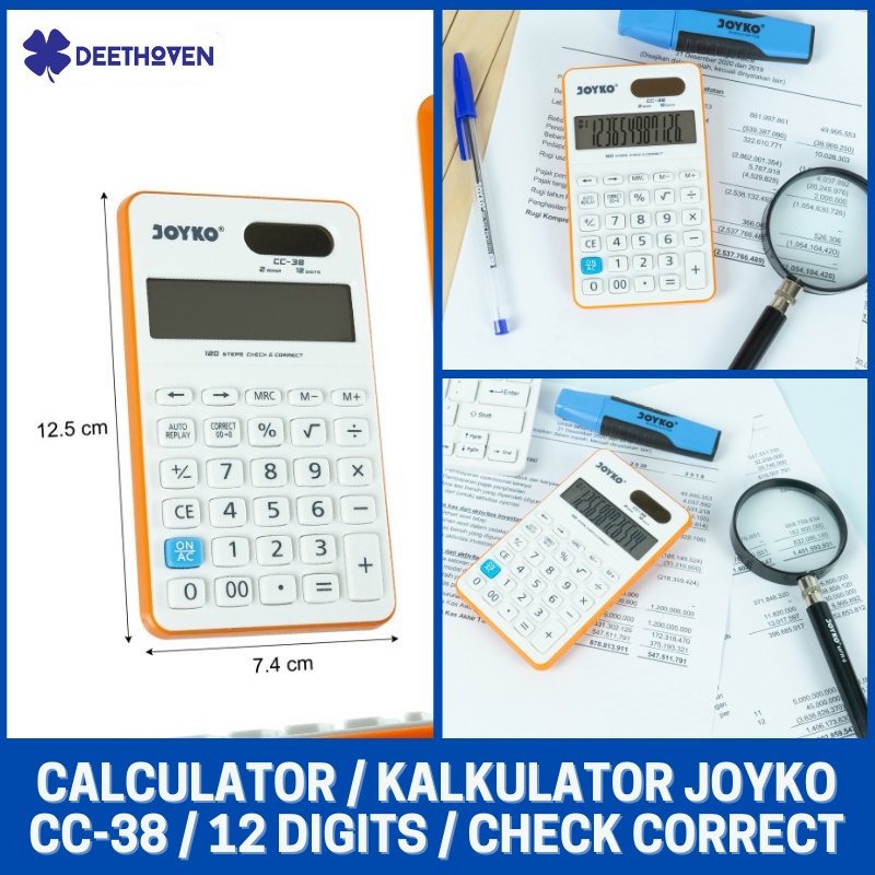 

Kalkulator Joyko CC-38 12 Digits Check Correct