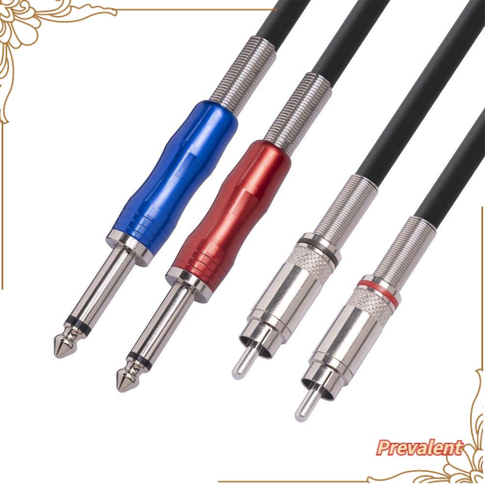 Preva Kabel Audio 1m 2m 3m Amplifier Foil+Braided Terlindung Dual RCA