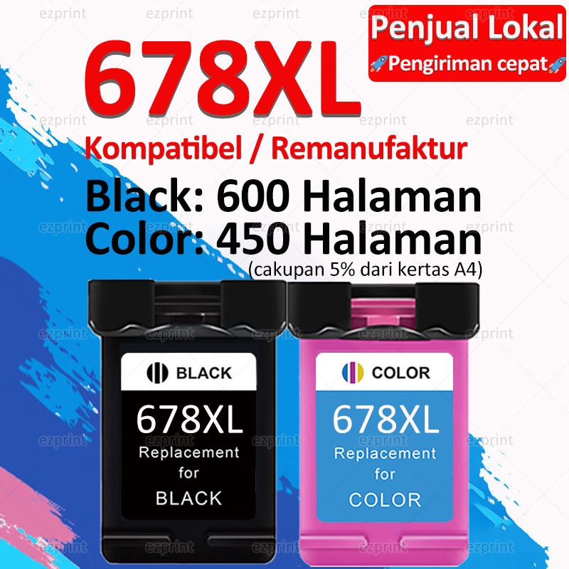 Compatible HP 678XL Ink Cartridge HP 678 Black HP 678 Color HP 678 Black and Tri Color Ink Cartridge