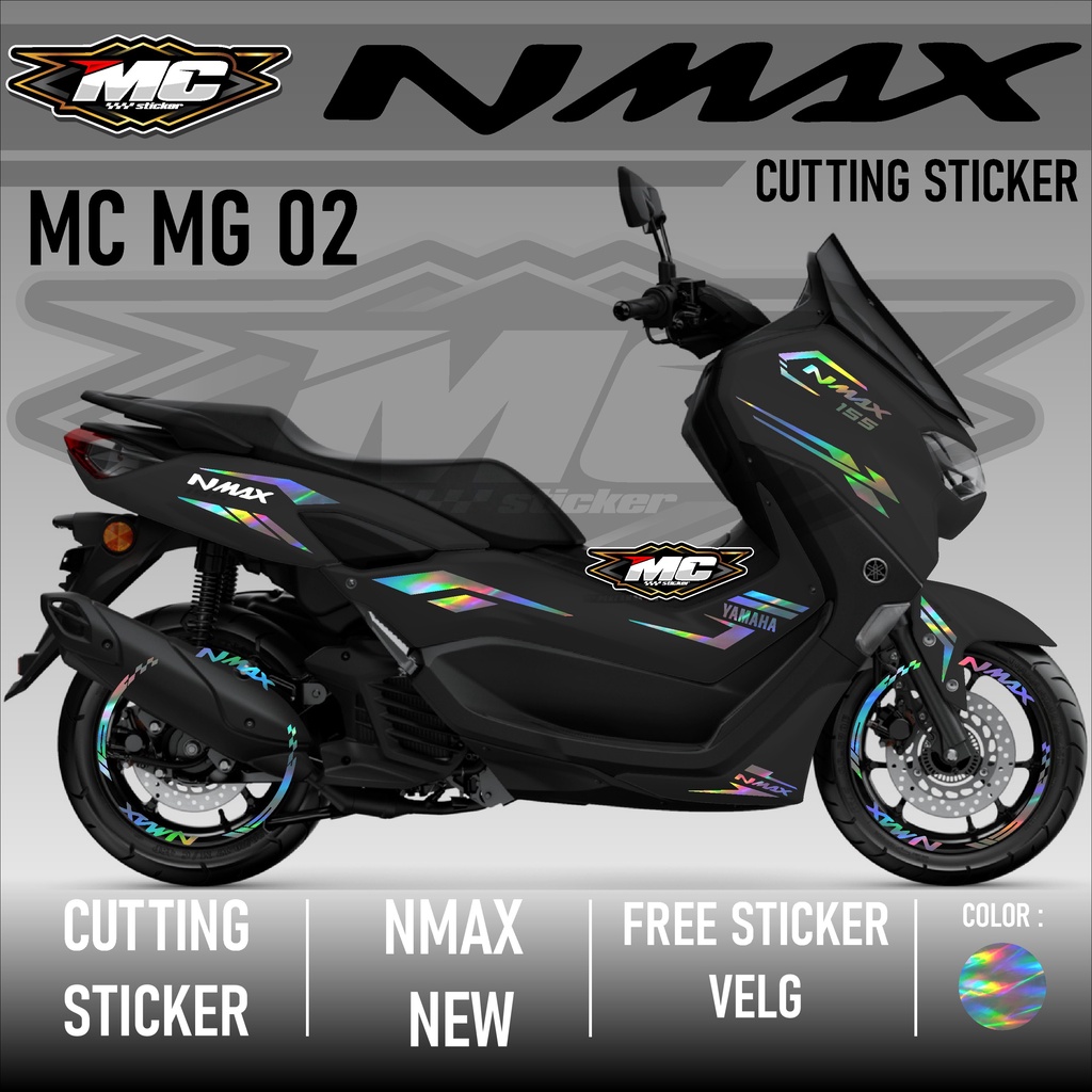 MC Aksesoris Motor Yamaha Nmax New 2020 2021 Free Velg Skotlet Sticker Striping Lis Variasi Cutting 