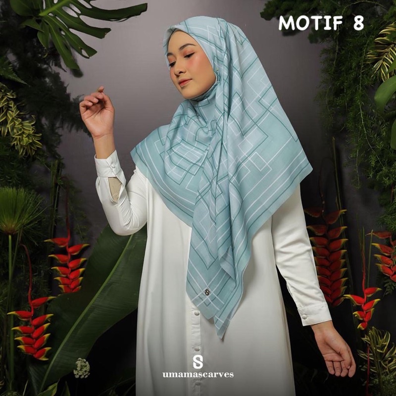 (PART2) UMAMASCARVES SYAR’I- HIJAB SEGIEMPAT SYAR’I MOTIF DIGITAL PRINTING PREMIUM BOX