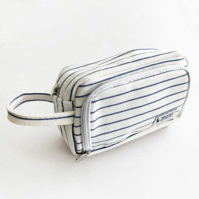 

Tempat Pensil Large Capacity Pencil Case Pouch Motif Garis